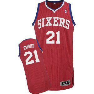 NBA 76ers 21 Joel Embiid Red Revolution 30 Men Jersey NBA 76ers 21 Joel Embiid Red Revolution 30 Men Jersey