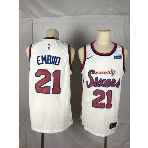 NBA 76ers 21 Joel Embiid White Nike Throwback Number Men Jersey NBA 76ers 21 Joel Embiid White Nike Throwback Number Men Jersey