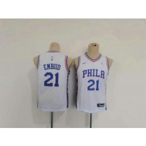 NBA 76ers 21 Joel Embiid White Nike Youth Jersey NBA 76ers 21 Joel Embiid White Nike Youth Jersey