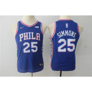 NBA 76ers 25 Ben Simmons Blue Nike Swingman Youth Jersey NBA 76ers 25 Ben Simmons Blue Nike Swingman Youth Jersey