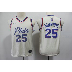 NBA 76ers 25 Ben Simmons Cream Nike City Edition Youth Jersey NBA 76ers 25 Ben Simmons Cream Nike City Edition Youth Jersey