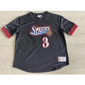 NBA 76ers 3 Allen Iverson Black MITCHELL & NESS Men Jersey NBA 76ers 3 Allen Iverson Black MITCHELL & NESS Men Jersey