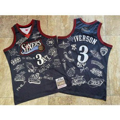 NBA 76ers 3 Allen Iverson Throwback Men Jersey NBA 76ers 3 Allen Iverson Throwback Men Jersey
