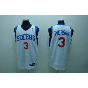 NBA 76ers 3 Allen Iverson White Men Jersey NBA 76ers 3 Allen Iverson White Men Jersey