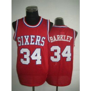 NBA 76ers 34 Charles Barkley Red Throwback Men Jersey NBA 76ers 34 Charles Barkley Red Throwback Men Jersey