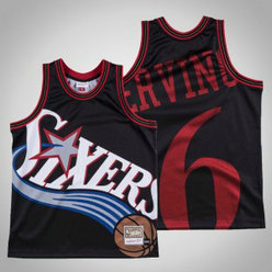 NBA 76ers 6 Julius Erving Black Mitchell&Ness Big Face Men Jersey NBA 76ers 6 Julius Erving Black Mitchell&Ness Big Face Men Jersey
