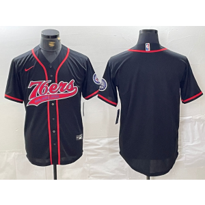 NBA 76ers Blank Black Vapor Baseball Limited Men Jersey NBA 76ers Blank Black Vapor Baseball Limited Men Jersey