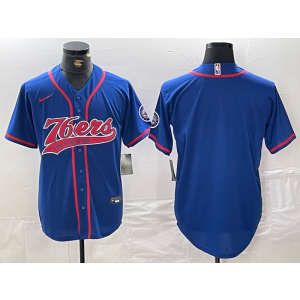 NBA 76ers Blank Blue Vapor Baseball Limited Men Jersey NBA 76ers Blank Blue Vapor Baseball Limited Men Jersey