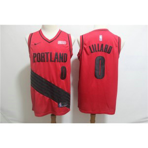 NBA Blazers 0 Damian Lillard Red City Edition Nike Men Jersey 1 NBA Blazers 0 Damian Lillard Red City Edition Nike Men Jersey 1
