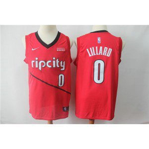 NBA Blazers 0 Damian Lillard Red Earned Edition Nike Men Jersey NBA Blazers 0 Damian Lillard Red Earned Edition Nike Men Jersey