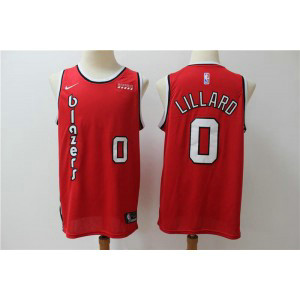 NBA Blazers 0 Damian Lillard Red Nike Men Jersey NBA Blazers 0 Damian Lillard Red Nike Men Jersey