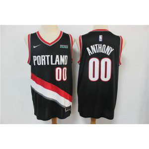 NBA Blazers 00 Carmelo Anthony Black Nike Men Jersey NBA Blazers 00 Carmelo Anthony Black Nike Men Jersey