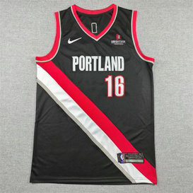 NBA Blazers 16 Yang Black Nike Men Jersey