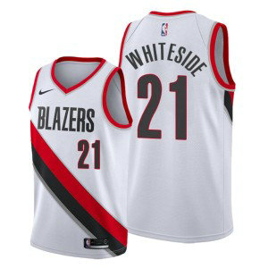 NBA Blazers 21 Hassan Whiteside White Nike Men Jersey NBA Blazers 21 Hassan Whiteside White Nike Men Jersey