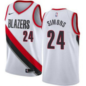 NBA Blazers 24 Anfernee Simons White Nike Men Jersey NBA Blazers 24 Anfernee Simons White Nike Men Jersey