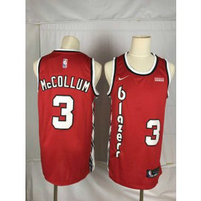 NBA Blazers 3 C.J. McCollum Red Nike Men Jersey NBA Blazers 3 C.J. McCollum Red Nike Men Jersey
