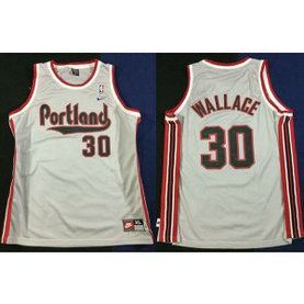 NBA Blazers 30 Rasheed Wallace Gray Men Jersey NBA Blazers 30 Rasheed Wallace Gray Men Jersey