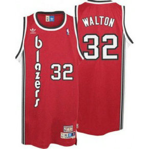 NBA Blazers 32 Bill Walton Red Throwback Men Jersey NBA Blazers 32 Bill Walton Red Throwback Men Jersey
