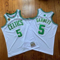 NBA Boston Celtics 5 Garnett White Men Jersey NBA Boston Celtics 5 Garnett White Men Jersey