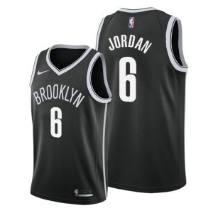 NBA Brooklyn Nets 6 DeAndre Jordan Black Nike Men Jersey NBA Brooklyn Nets 6 DeAndre Jordan Black Nike Men Jersey