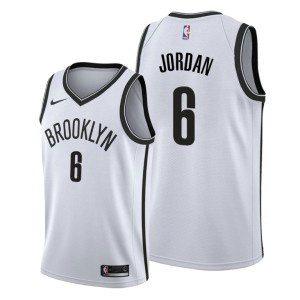 NBA Brooklyn Nets 6 DeAndre Jordan White Nike Men Jersey NBA Brooklyn Nets 6 DeAndre Jordan White Nike Men Jersey