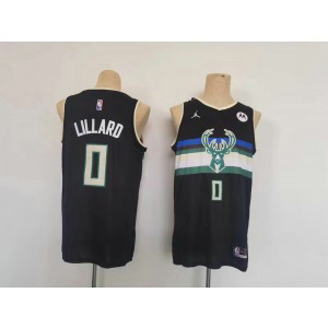 NBA Bucks 0 Damian Lillard Black Jordan Youth Jersey NBA Bucks 0 Damian Lillard Black Jordan Youth Jersey