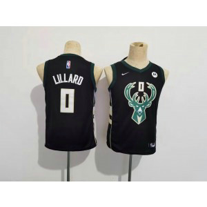 NBA Bucks 0 Damian Lillard Black Nike Youth Jersey NBA Bucks 0 Damian Lillard Black Nike Youth Jersey