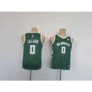 NBA Bucks 0 Damian Lillard Green Nike Youth Jersey NBA Bucks 0 Damian Lillard Green Nike Youth Jersey