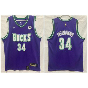 NBA Bucks 34 Antetokounmpo Purple Nike Men Jersey NBA Bucks 34 Antetokounmpo Purple Nike Men Jersey