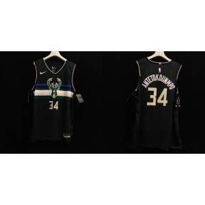 NBA Bucks 34 Giannis Antetokounmpo Black New AU Style Men Jersey NBA Bucks 34 Giannis Antetokounmpo Black New AU Style Men Jersey