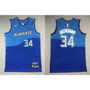 NBA Bucks 34 Giannis Antetokounmpo Blue 2021 City Men Jersey 1 NBA Bucks 34 Giannis Antetokounmpo Blue 2021 City Men Jersey 1