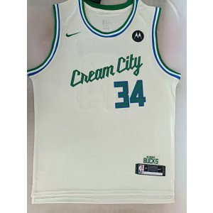 NBA Bucks 34 Giannis Antetokounmpo City Nike Men Jersey