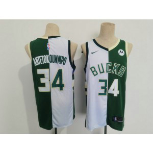 NBA Bucks 34 Giannis Antetokounmpo Split Nike Men Jersey NBA Bucks 34 Giannis Antetokounmpo Split Nike Men Jersey