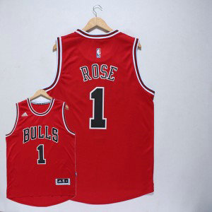 NBA Bulls 1 Rose Red New Revolution 30 Men Jersey