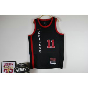 NBA Bulls 11 DeMar DeRozan Black Nike Men Jersey