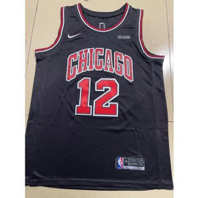 NBA Bulls 12 Dosunmu Black Nike Men Jersey
