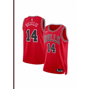 NBA Bulls 14 Buzelis Red Nike Men Jersey