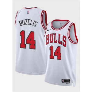 NBA Bulls 14 Buzelis White Nike Men Jersey