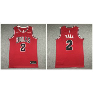 NBA Bulls 2 Ball Red Nike Men Jersey