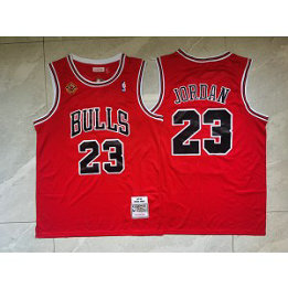 NBA Bulls 23 Jordan Red 1997-1998 Throwback Men Jersey