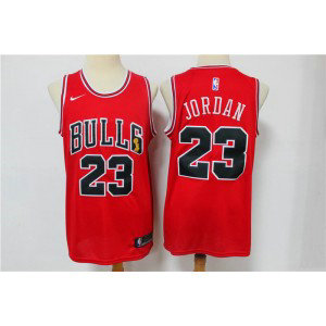 NBA Bulls 23 Jordan Red Champion Men Jersey