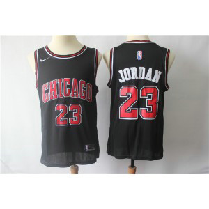 NBA Bulls 23 Michael Jordan Black Nike Swingman Men Jersey