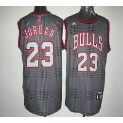 NBA Bulls 23 Michael Jordan Black Rhythm Men Jersey