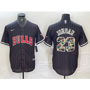 NBA Bulls 23 Michael Jordan Black Vapor Baseball Limited Men Jersey