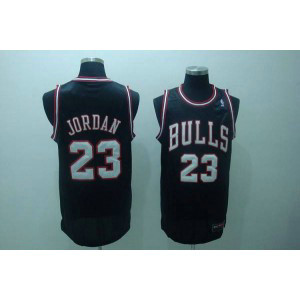 NBA Bulls 23 Michael Jordan Black White Number Men Jersey
