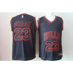 NBA Bulls 23 Michael Jordan Grey Nike Men Jersey