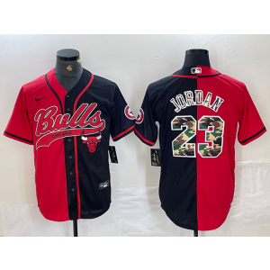 NBA Bulls 23 Michael Jordan Red Black Vapor Baseball Limited Men Jersey