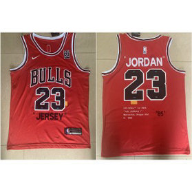NBA Bulls 23 c Red 85 Anniversary Nike Swingman Men Jersey