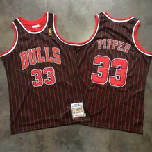 NBA Bulls 33 Scottie Pippen Black 1995-96 Hardwood Classics Men Jersey