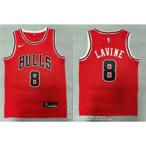 NBA Bulls 8 Zach LaVine Nike Red Men Jersey